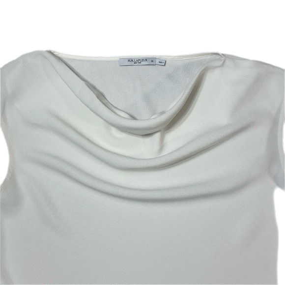 MM Lafleur The Nora Effortless Blouse Eco Soft Wave Cowl Neck In Alabaster XS - Picture 6 of 11